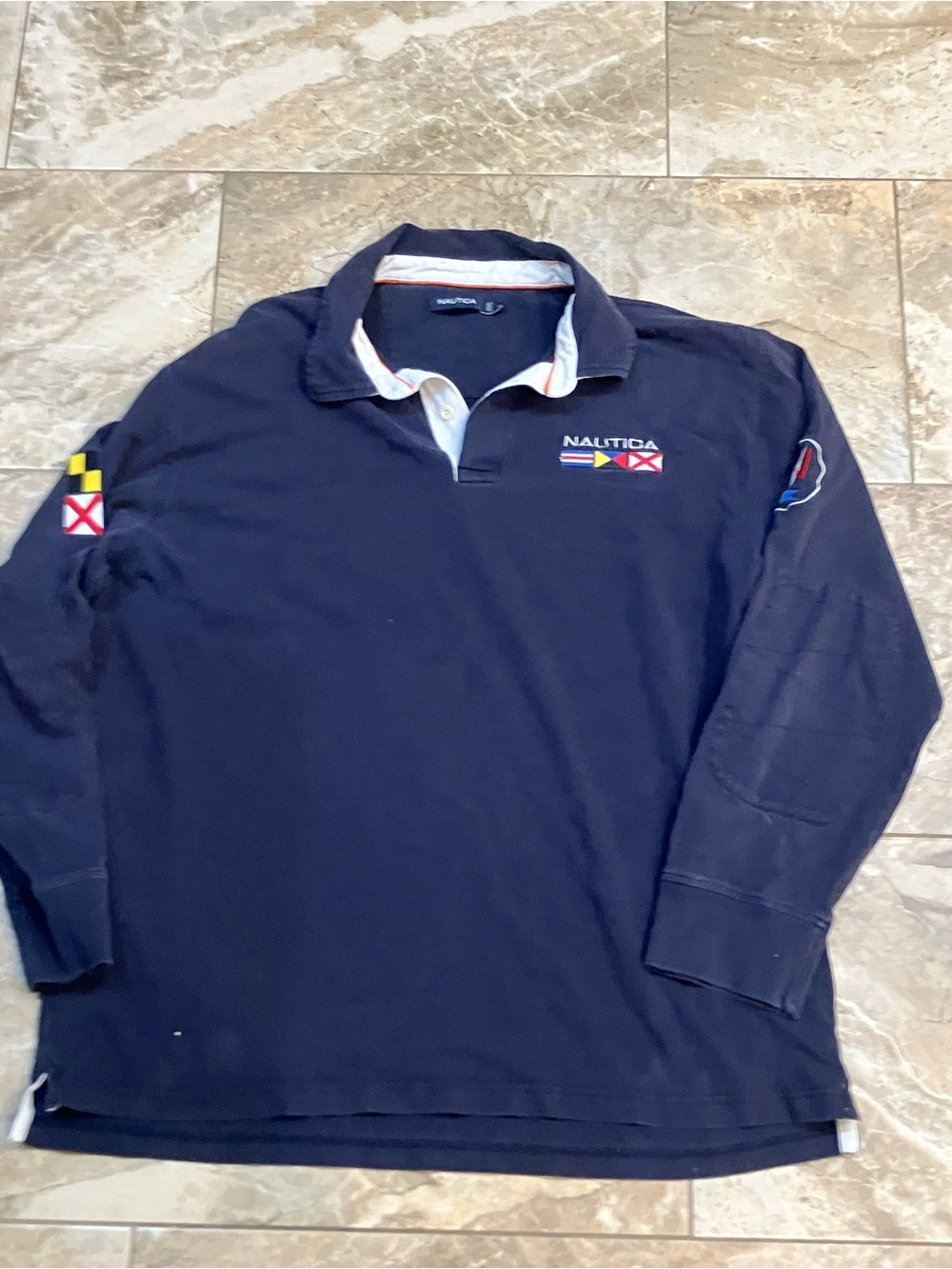 Vintage Nautica competition rugby polo shirt XL